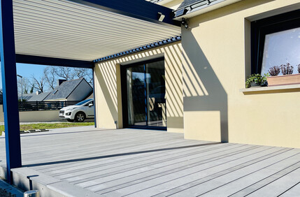 Terrasse en béton fibré à Lauzach