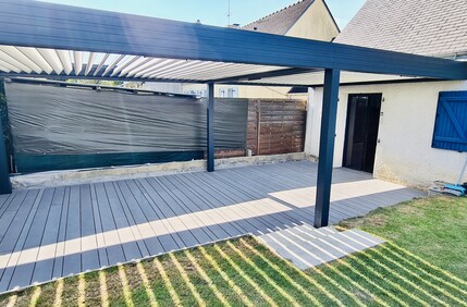 Terrasse en béton fibré à Locmiquélic