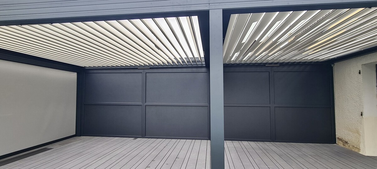 Pergola bioclimatique sur mesure à Locmiquélic