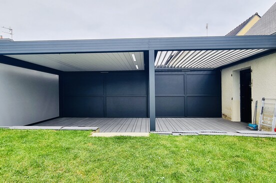 illustration de Pergola bioclimatique sur mesure à Locmiquélic